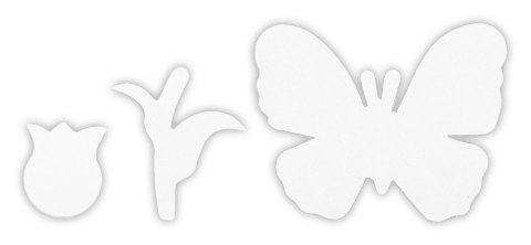 Naklejka (nalepka) Craft-Fun Series piankowe tulipany, motyle Titanum (7517)