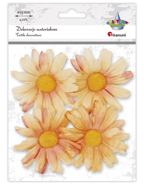 Ozdoba materiałowa Craft-Fun Series margerytki 4 szt. Titanum (D-TZW-230605A) Ozdoba materiałowa Craft-Fun Series margerytki 4 szt. Titanum (D-TZW-230605A)