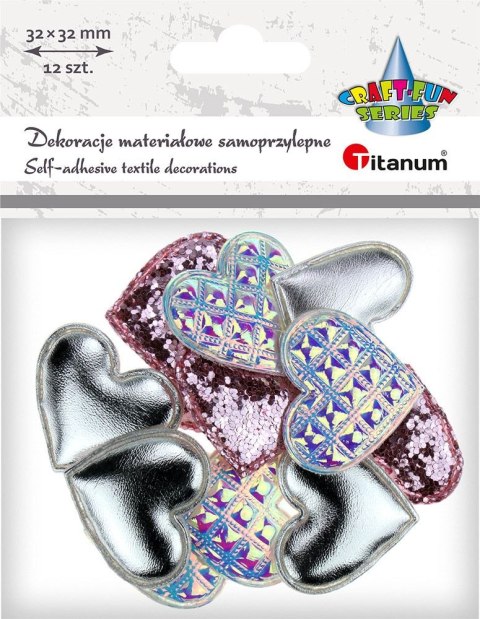 Ozdoba materiałowa Craft-Fun Series serca samoprzylepne Titanum (2324050-pink) Ozdoba materiałowa Craft-Fun Series serca samoprzylepne Titanum (2324050-pink)