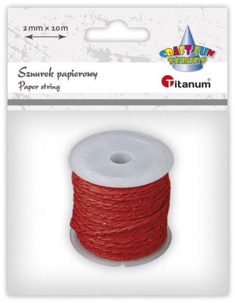 Sznurek Craft-Fun Series papierowy 10m Titanum (24BR0201-15(czerwony)) Sznurek Craft-Fun Series papierowy 10m Titanum (24BR0201-15(czerwony))