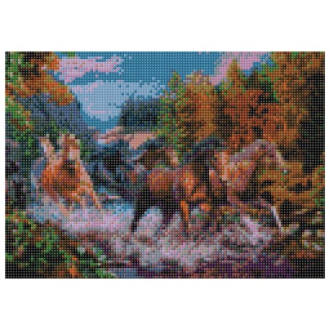 Zestaw kreatywny Diamentowa mozaika 30x40cm Konie 8 Flamingo Line (TBS01393-03) Zestaw kreatywny Diamentowa mozaika 30x40cm Konie 8 Flamingo Line (TBS01393-03)
