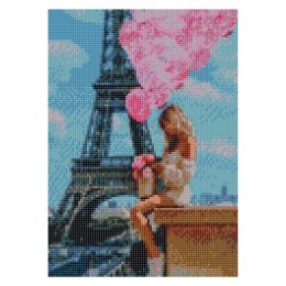 Zestaw kreatywny Diamentowa mozaika 30x40cm Wieża Eiffla Flamingo Line (TSGK74715)