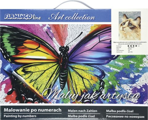 Zestaw kreatywny Malowanie po numerach 30x40cm Kot 1 Flamingo Line (FC222) Zestaw kreatywny Malowanie po numerach 30x40cm Kot 1 Flamingo Line (FC222)