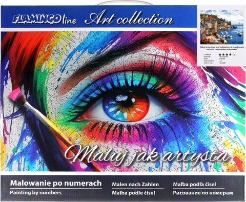 Zestaw kreatywny Malowanie po numerach 40x50cm Kamienny taras nad Morzem Śródziemnym Flamingo Line (fys133) Zestaw kreatywny Malowanie po numerach 40x50cm Kamienny taras nad Morzem Śródziemnym Flamingo Line (fys133)