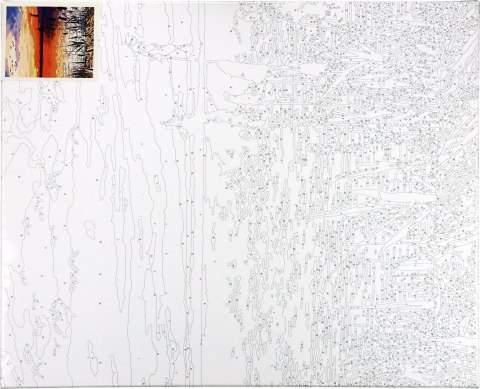 Zestaw kreatywny Malowanie po numerach 40x50cm Zachód słońca nad jeziorem Flamingo Line (fsy024) Zestaw kreatywny Malowanie po numerach 40x50cm Zachód słońca nad jeziorem Flamingo Line (fsy024)