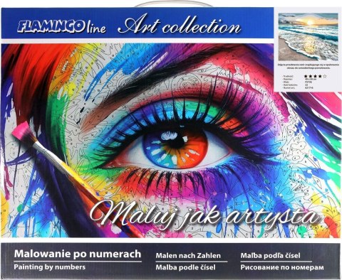Zestaw kreatywny Malowanie po numerach 40x50cm Zachód słońca nad morzem Flamingo Line (fsy36) Zestaw kreatywny Malowanie po numerach 40x50cm Zachód słońca nad morzem Flamingo Line (fsy36)