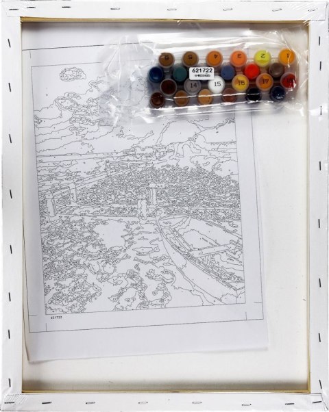 Zestaw kreatywny Malowanie po numerach 40x50cm Zachód słońca nad morzem, plaża z łodzią Flamingo Line (fys025) Zestaw kreatywny Malowanie po numerach 40x50cm Zachód słońca nad morzem, plaża z łodzią Flamingo Line (fys025)