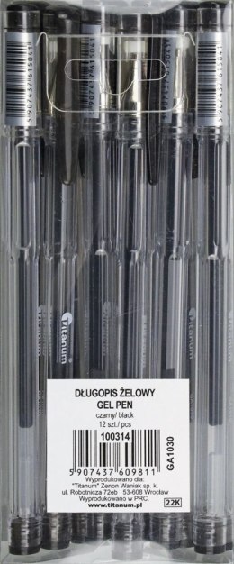 Długopis GA1030 czarny 0,7mm Titanum (GA1030)