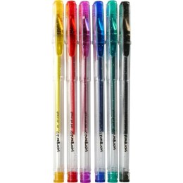 Długopis żelowy brokatowy 6 kolorów mix 1,0mm Fun&Joy (FJ-MR6)