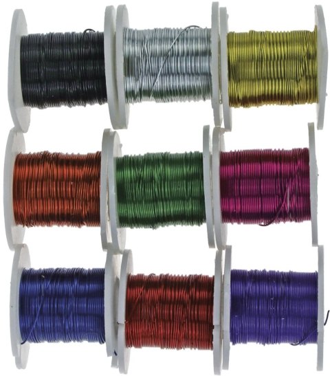 Drucik Craft-Fun Series florystyczny 9szt/0,3mmx3m kolor: mix metalizowany 300mm 3 m Titanum Drucik Craft-Fun Series florystyczny 9szt/0,3mmx3m kolor: mix metalizowany 300mm 3 m Titanum