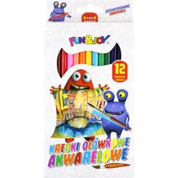 Kredki akwarelowe 12 kol. Fun&Joy (FJ-12AKW)