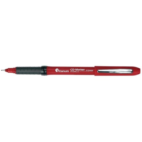 Marker do cd czerwony 0,5mm Titanum (PY1094C-01) Marker do cd czerwony 0,5mm Titanum (PY1094C-01)