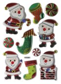 Naklejka (nalepka) Craft-Fun Series Boże Narodzenie Mikołaje, skarpety Titanum (MDM XMASS SNOWNAM)