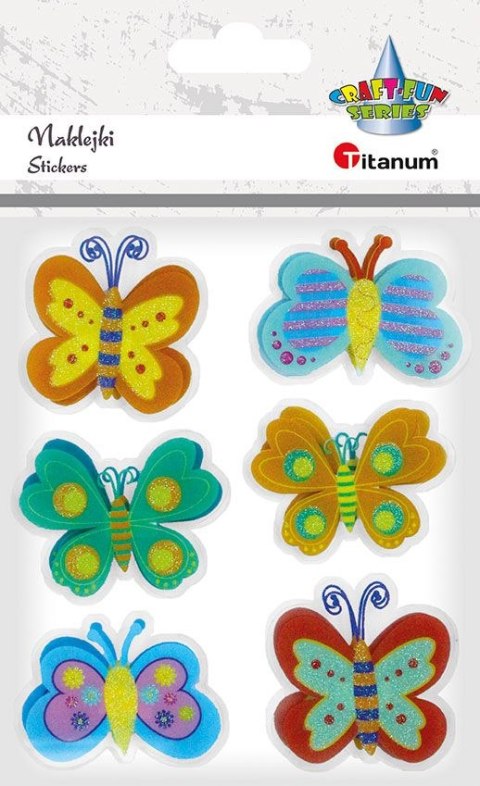 Naklejka (nalepka) Craft-Fun Series foliowa motyle Titanum (BLY01) Naklejka (nalepka) Craft-Fun Series foliowa motyle Titanum (BLY01)