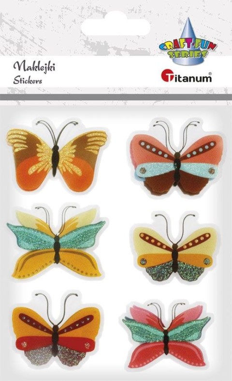 Naklejka (nalepka) Craft-Fun Series foliowa motyle Titanum (BLY03)