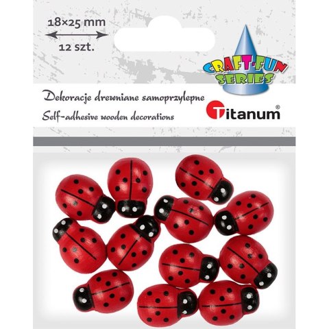 Ozdoba drewniana Craft-Fun Series drewniane biedronki Titanum (18x25mm) Ozdoba drewniana Craft-Fun Series drewniane biedronki Titanum (18x25mm)