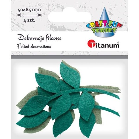 Ozdoba filcowa Craft-Fun Series liście z gałązką Titanum (19YJ-013) Ozdoba filcowa Craft-Fun Series liście z gałązką Titanum (19YJ-013)