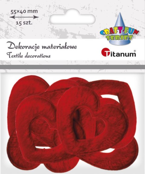 Ozdoba materiałowa Craft-Fun Series serce Titanum (BY163) Ozdoba materiałowa Craft-Fun Series serce Titanum (BY163)