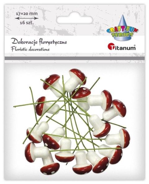Ozdoba styropianowa Craft-Fun Series muchomor na druciku Titanum (92636) Ozdoba styropianowa Craft-Fun Series muchomor na druciku Titanum (92636)