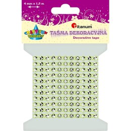 Taśma ozdobna Craft-Fun Series z kryształkami 4x1,5 [mm x m] zielona jasna Titanum (0,4x150cm)