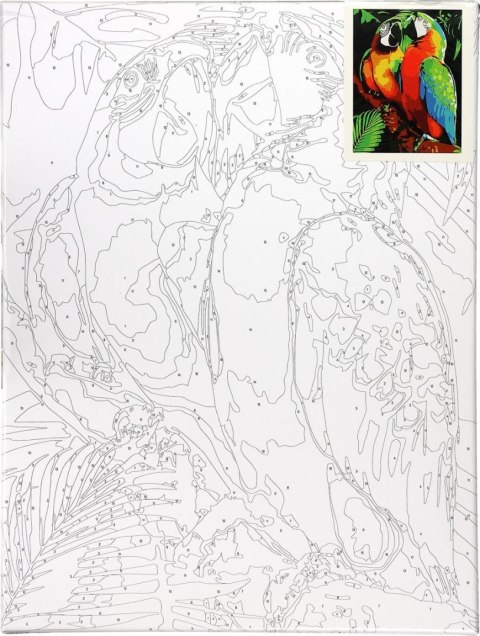 Zestaw kreatywny Malowanie po numerach 30x40cm Papugi Flamingo Line (FSY287) Zestaw kreatywny Malowanie po numerach 30x40cm Papugi Flamingo Line (FSY287)