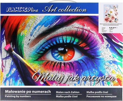 Zestaw kreatywny Malowanie po numerach 40x50cm Kwiaty Flamingo Line (FSY195) Zestaw kreatywny Malowanie po numerach 40x50cm Kwiaty Flamingo Line (FSY195)