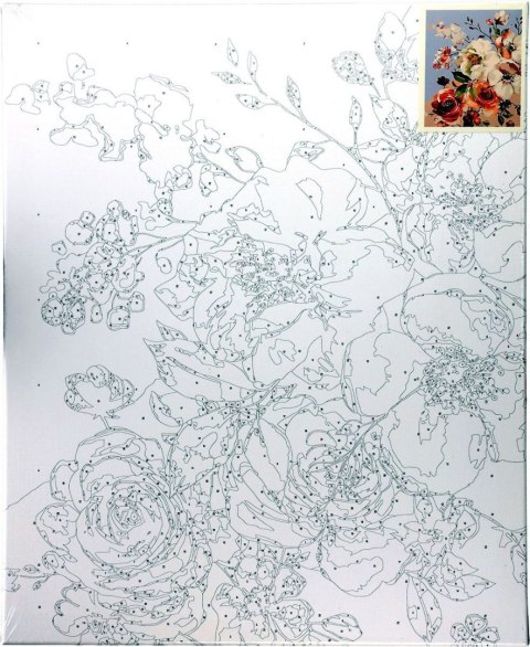 Zestaw kreatywny Malowanie po numerach 40x50cm Kwiaty Flamingo Line (FSY195) Zestaw kreatywny Malowanie po numerach 40x50cm Kwiaty Flamingo Line (FSY195)