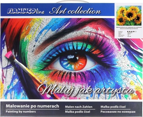 Zestaw kreatywny Malowanie po numerach 40x50cm Słoneczniki Flamingo Line (FDY29) Zestaw kreatywny Malowanie po numerach 40x50cm Słoneczniki Flamingo Line (FDY29)