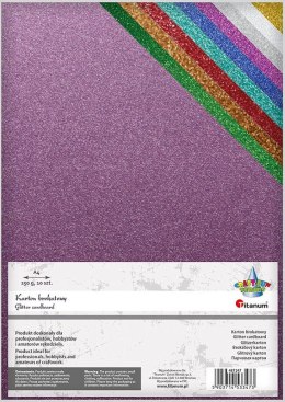 Brystol Craft-Fun Series Karton brokatowany A4 mix 250g 10k Titanum (5903714533473)