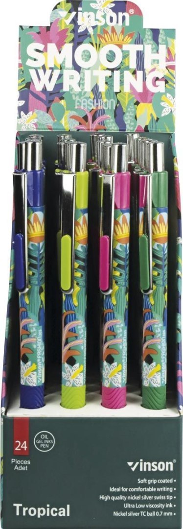 Długopis olejowy Tropical 205 niebieski 0,7mm Vinson