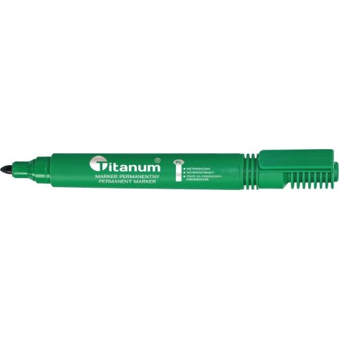 Marker permanentny zielony 2,0mm okrągła końcówka Titanum (PY1026-02)