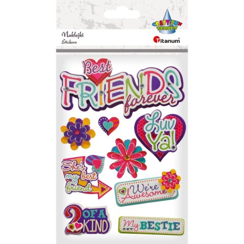 Naklejka (nalepka) Craft-Fun Series papierowe 3D Friends Titanum (1711) Naklejka (nalepka) Craft-Fun Series papierowe 3D Friends Titanum (1711)