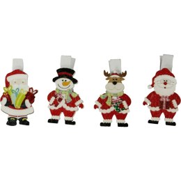 Ozdoba drewniana Craft-Fun Series klamerki xmass Mikołaj, bałwanek, renifer Titanum (AE19118-10)