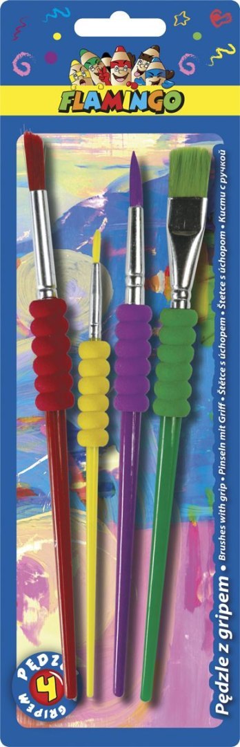 Pędzel Soft Touch zestaw 4 szt. nr mix Flamingo (PS-05) Pędzel Soft Touch zestaw 4 szt. nr mix Flamingo (PS-05)