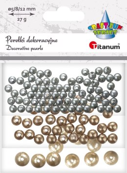 Perełki Craft-Fun Series srebrne, miedziane, kość słoniowa mix Titanum (5047)