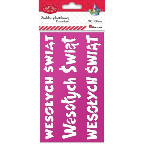 Szablon Craft-Fun Series Boże Narodzenie - Wesołych Świąt Titanum (DIY18-48) Szablon Craft-Fun Series Boże Narodzenie - Wesołych Świąt Titanum (DIY18-48)