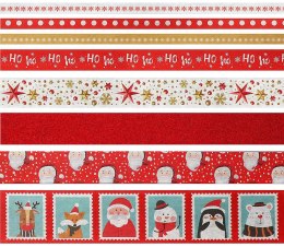 Taśma ozdobna Craft-Fun Series XMAS Washi tape mix Titanum (23RL0103-3)