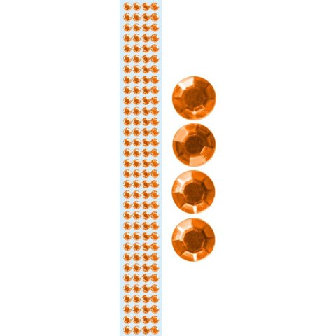 Taśma ozdobna Craft-Fun Series samoprzylepna z kryształkamix1 [mm x m] pomarańczowa Titanum (TZ022-1)