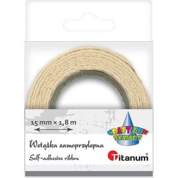 Wstążka Craft-Fun Series koronka bawełniana samoprzylepna 15x1,8 [mm x m] kremowa Titanum (D12-2)