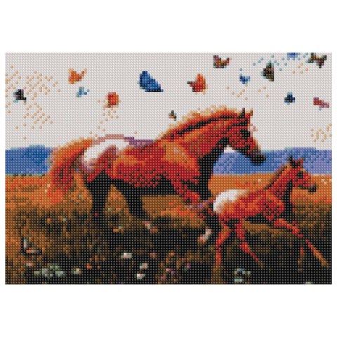 Zestaw kreatywny Diamentowa mozaika 30x40cm Konie 3 Flamingo Line (TMS29828) Zestaw kreatywny Diamentowa mozaika 30x40cm Konie 3 Flamingo Line (TMS29828)