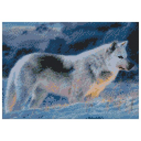 Zestaw kreatywny Diamentowa mozaika 30x40cm Wilk 1 Flamingo Line (TA807-02-2X30CM)
