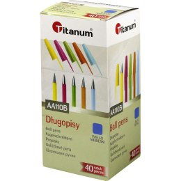 Długopis Neon niebieski 0,7mm Titanum (AA110B)