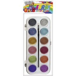Farby akwarelowe metaliczne 12 kolor. Fun&Joy