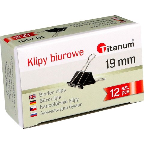 Klipy 19mm czarny Titanum (BC19) Klipy 19mm czarny Titanum (BC19)