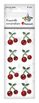 Kryształki Craft-Fun Series 8 szt cherry czerwono-zielony Titanum (23mH0301)