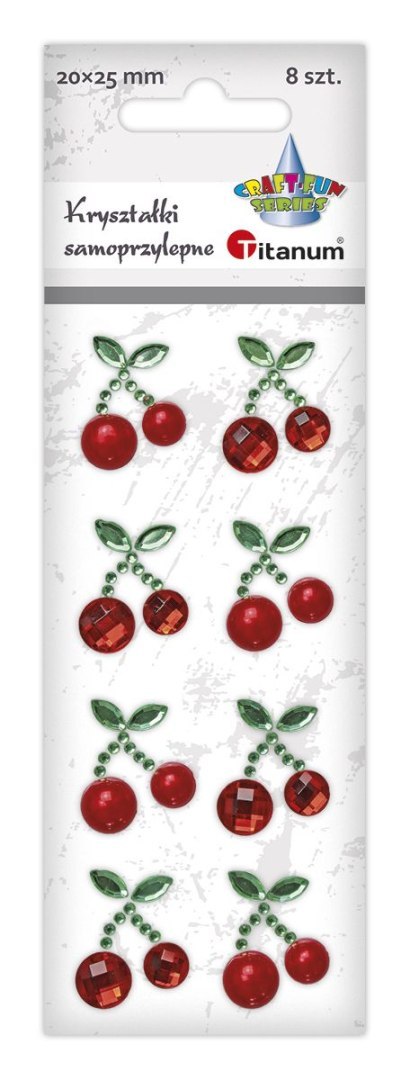 Kryształki Craft-Fun Series 8 szt cherry czerwono-zielony Titanum (23mH0301) Kryształki Craft-Fun Series 8 szt cherry czerwono-zielony Titanum (23mH0301)