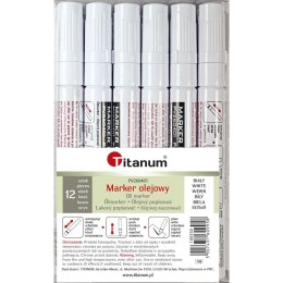 Marker olejowy biały okrągła końcówka Titanum (100330)