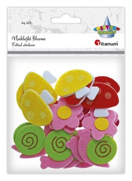 Naklejka (nalepka) Craft-Fun Series kwiatki, grzybki, ślimaki Titanum (DF008)
