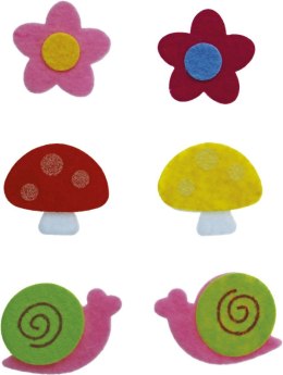 Naklejka (nalepka) Craft-Fun Series kwiatki, grzybki, ślimaki Titanum (DF008)