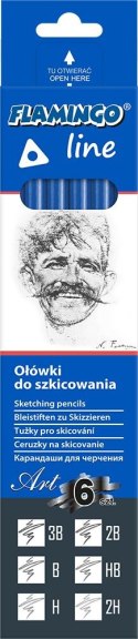 Ołówek w kartonowym pudełku (różne) Flamingo Line